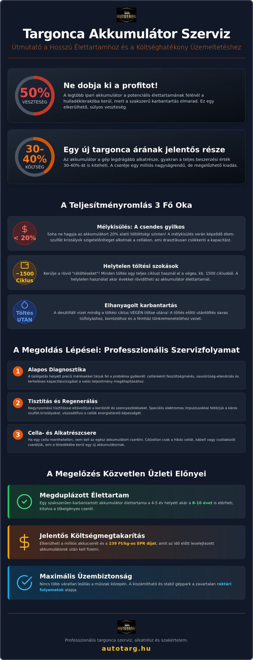 Targonca akkumulátor szerviz és karbantartás: Útmutató az élettartam maximalizálásához 2026-ban